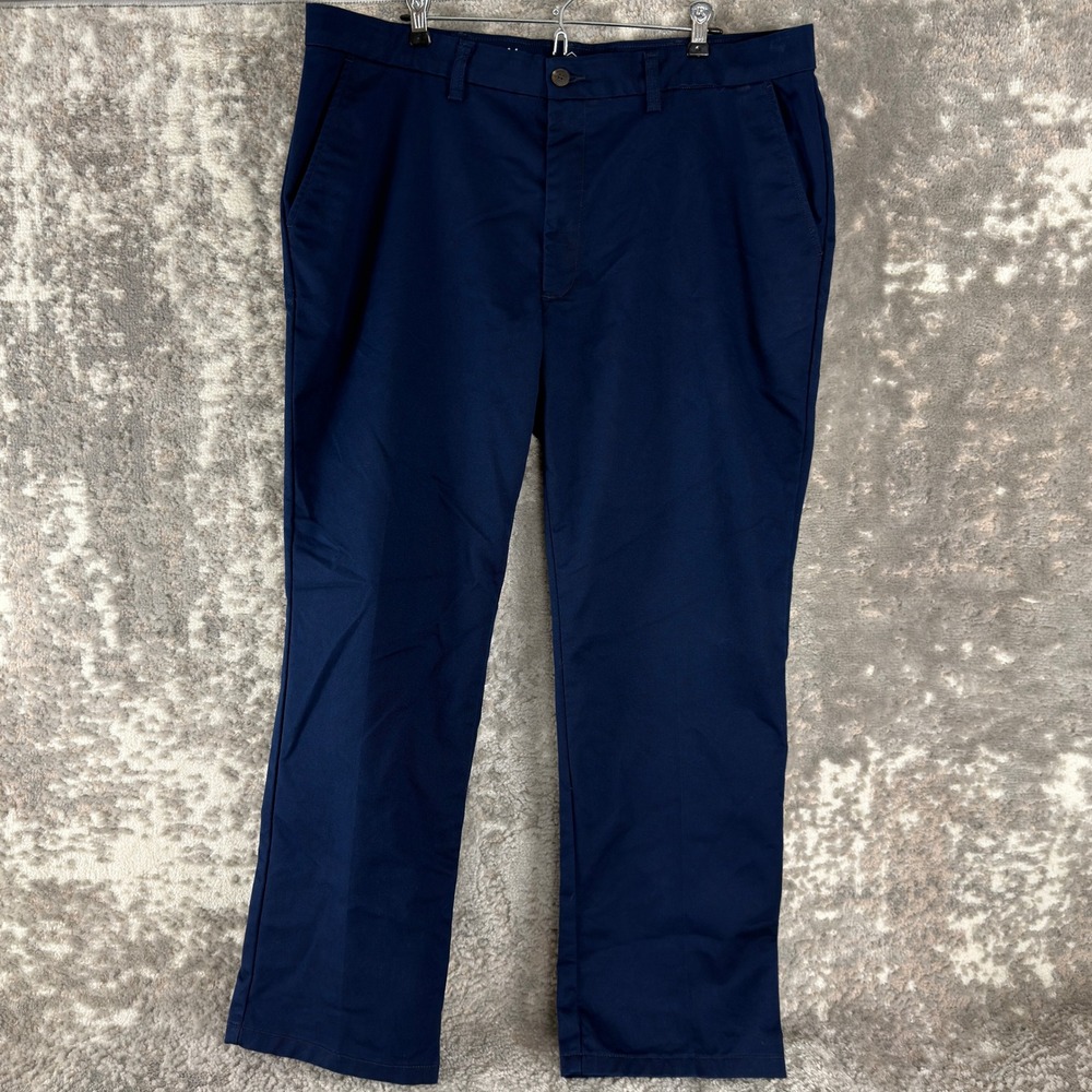 St. John's Bay Size 40x32 Universal Easy-Care Chino Work Trousers Blue Men